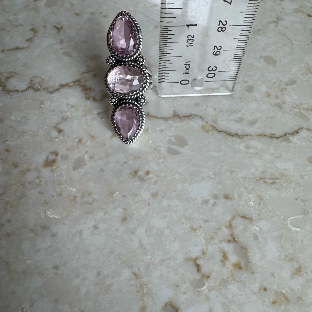 NWOT Sundance Wildflower Embrace Ring, Pink Kunzite, Sterling Silver - Picture 8 of 9